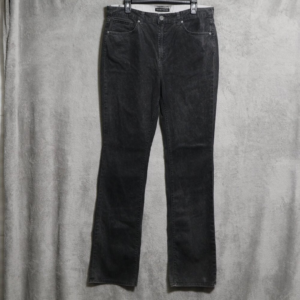 Monfrere Clint Jeans Mens 36 Black Aged Coated Steel Japanese Denim Straight USA